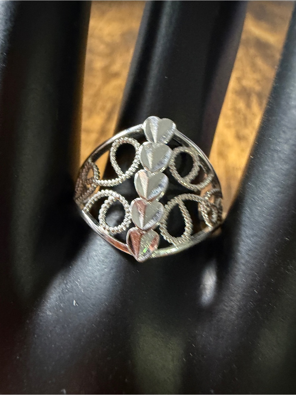 Womens ring 5 heart